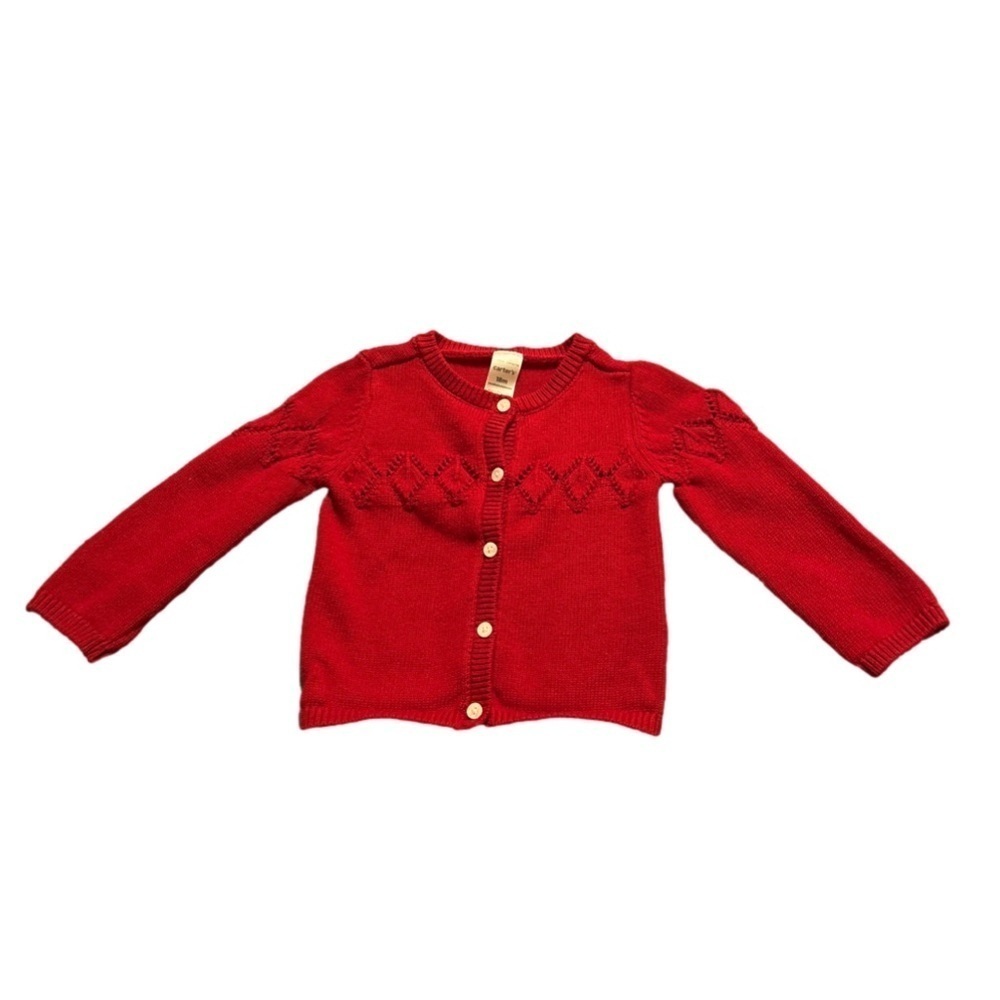 Carter’s Red Button Up Cardigan Size 18 Months